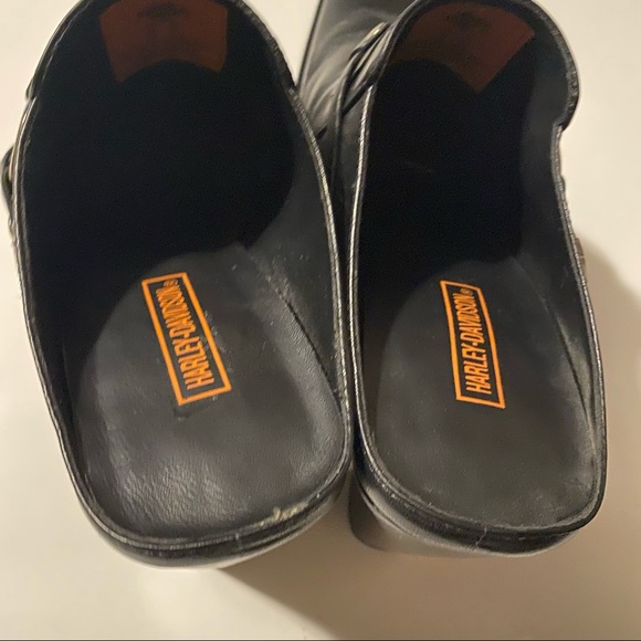- Harley Davidson Black Leather Mules - Picture 7 of 12